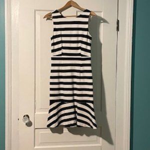 Navy stripe Banana Republic cocktail dress